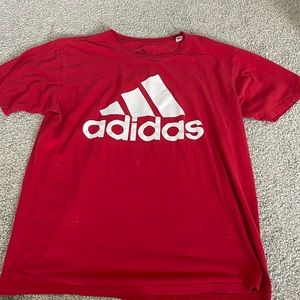 Red adidas shirt